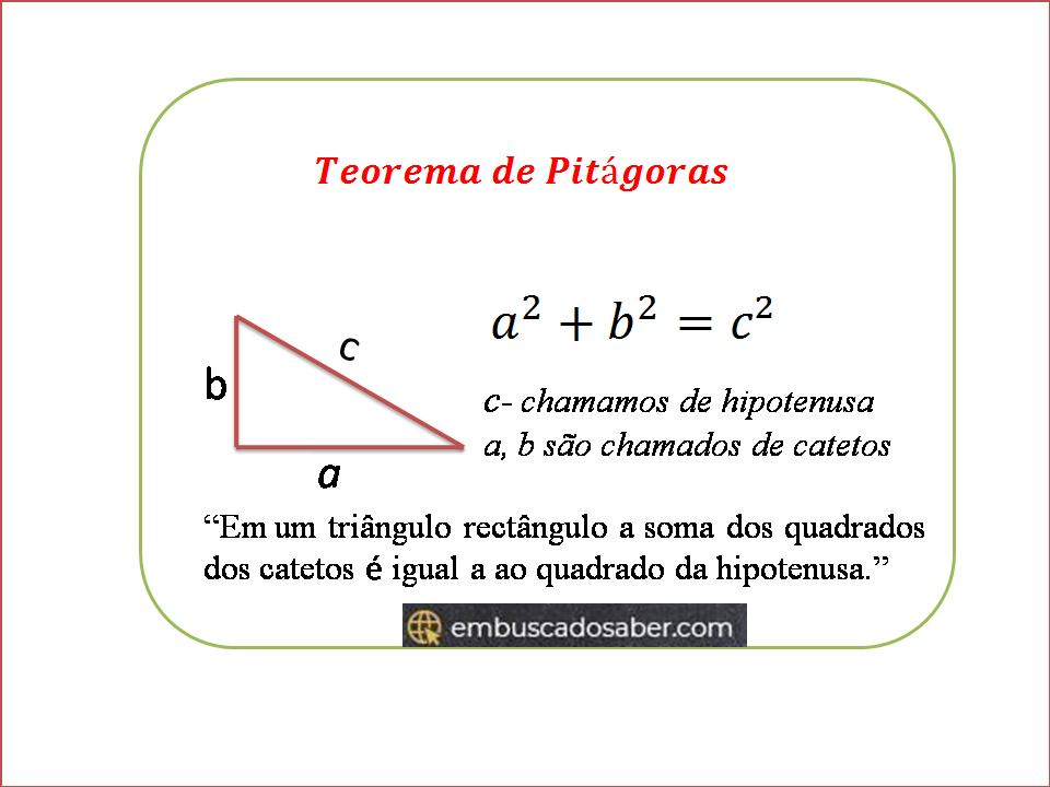 Teorema De Pitágoras Demonstração E Resolução De Exercícios