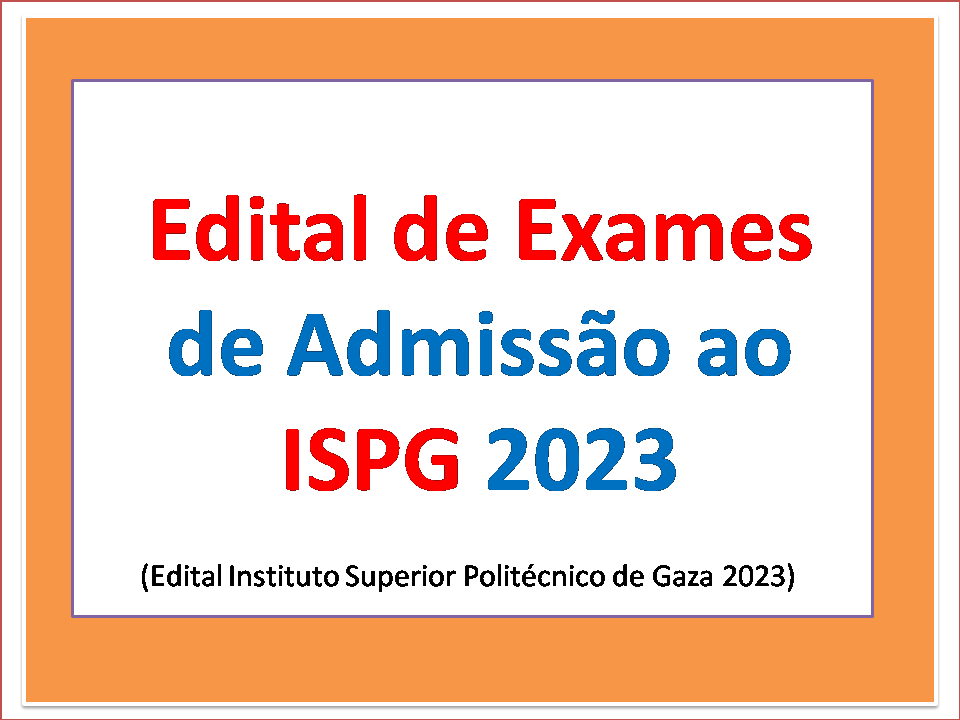 Edital ISPG 2023 - Embuscadosaber