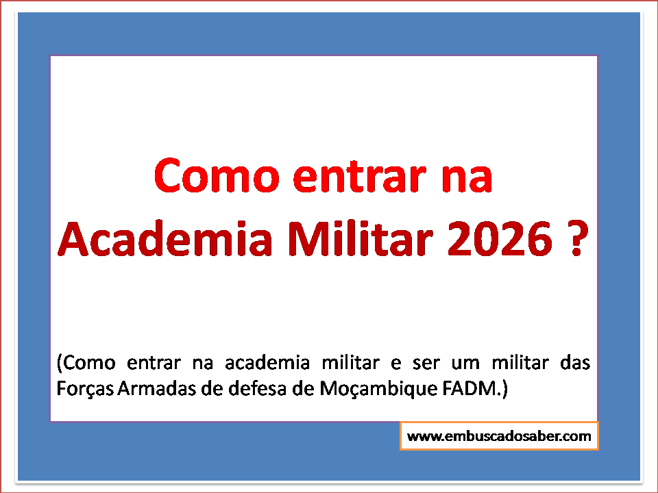 Como entrar na academia militar