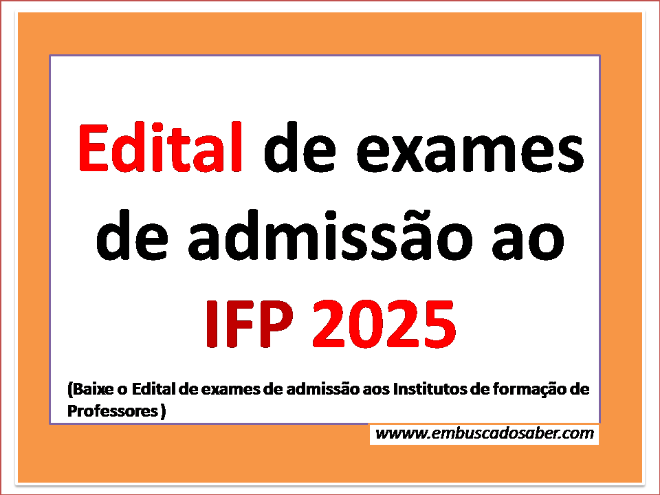 Edital IFP e EPF 2025 em pdf