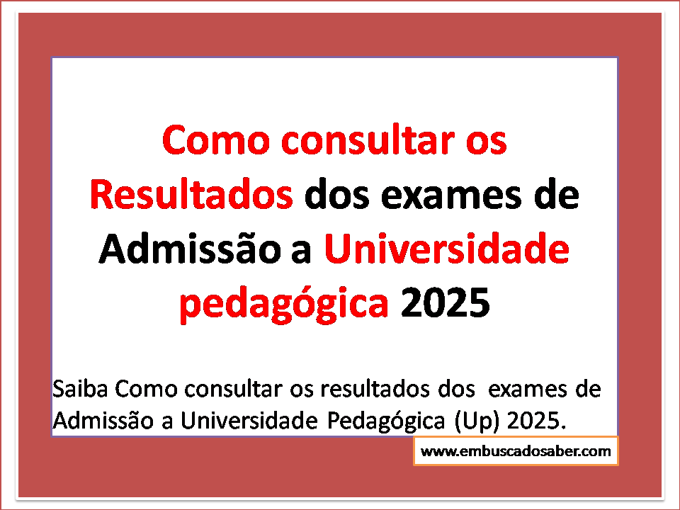 Como consultar os resultados UP 2025