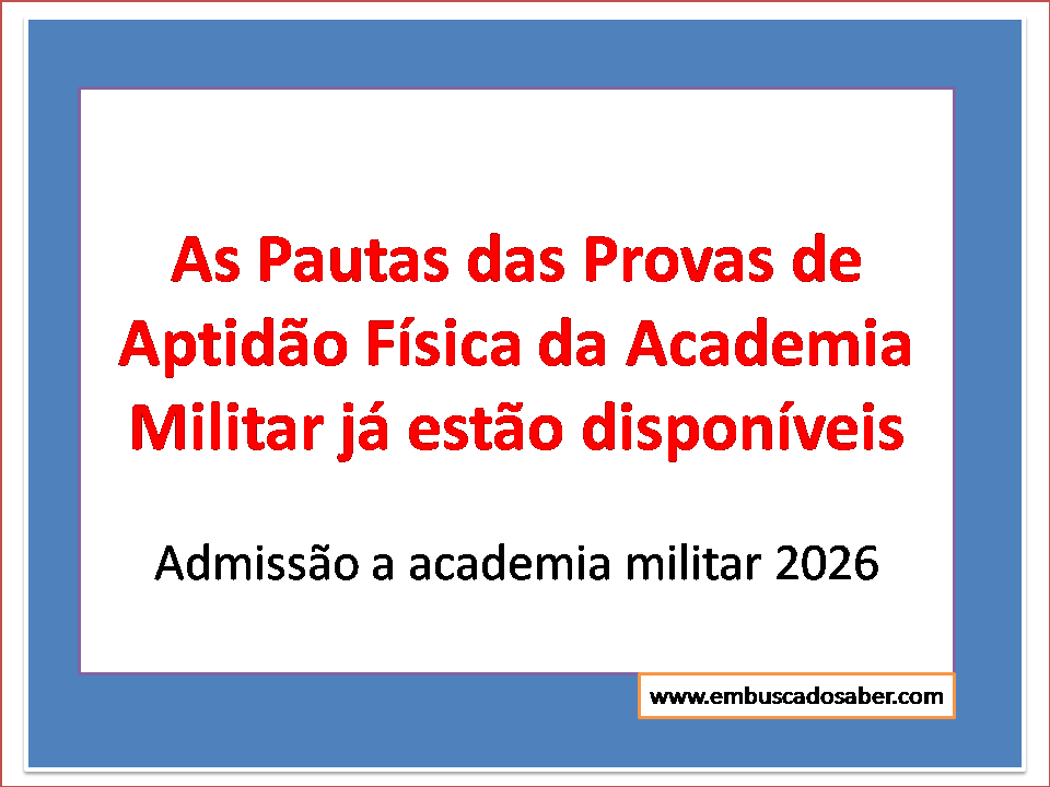 Resultados dos exames Academia Militar
