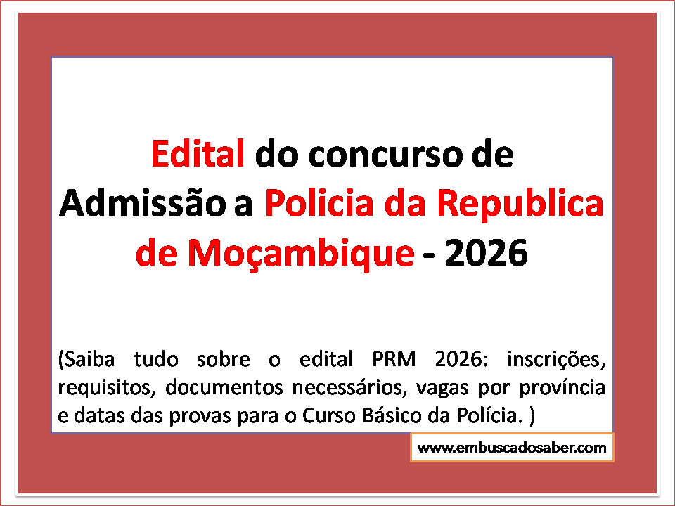 Edital PRM 2026 – Curso Básico da Polícia