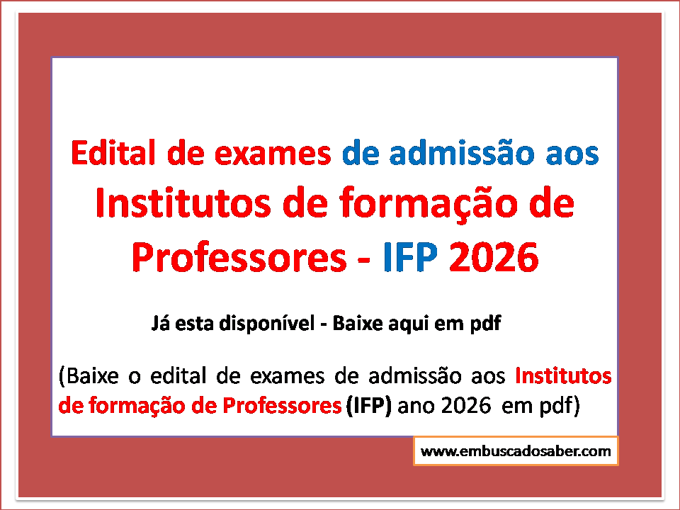 Edital formação de professores 2026