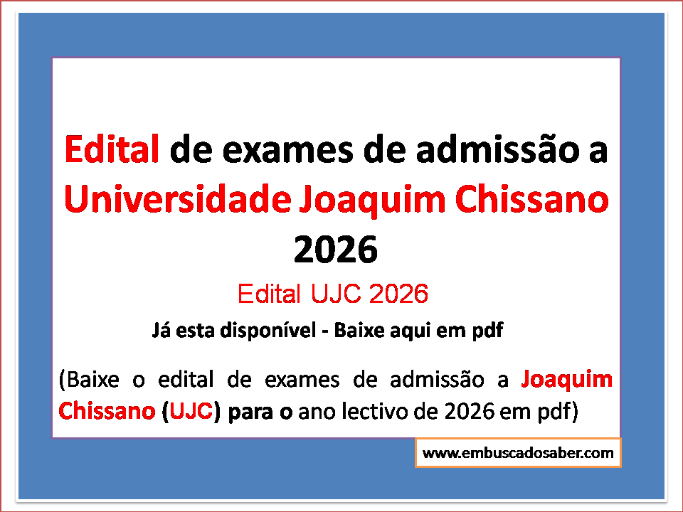 Edital UJC 2026