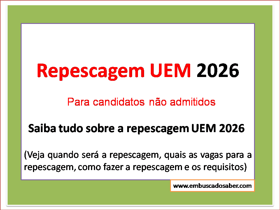 Repescagem UEM 2026