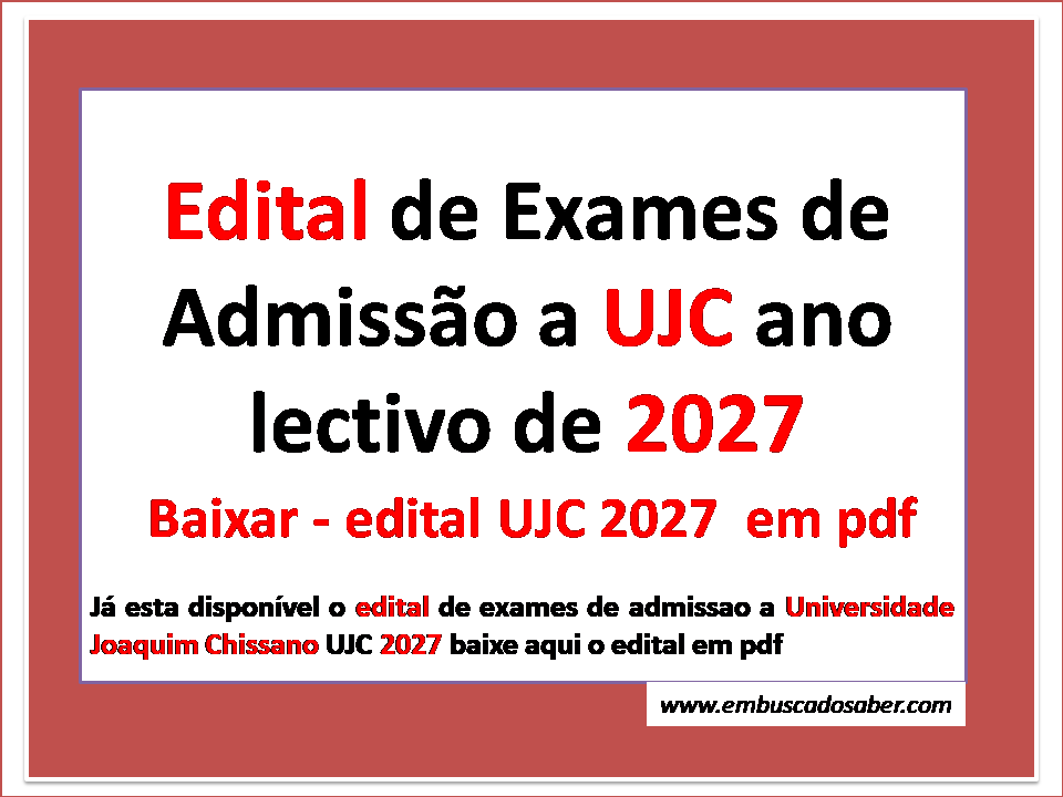 Edital UJC 2027